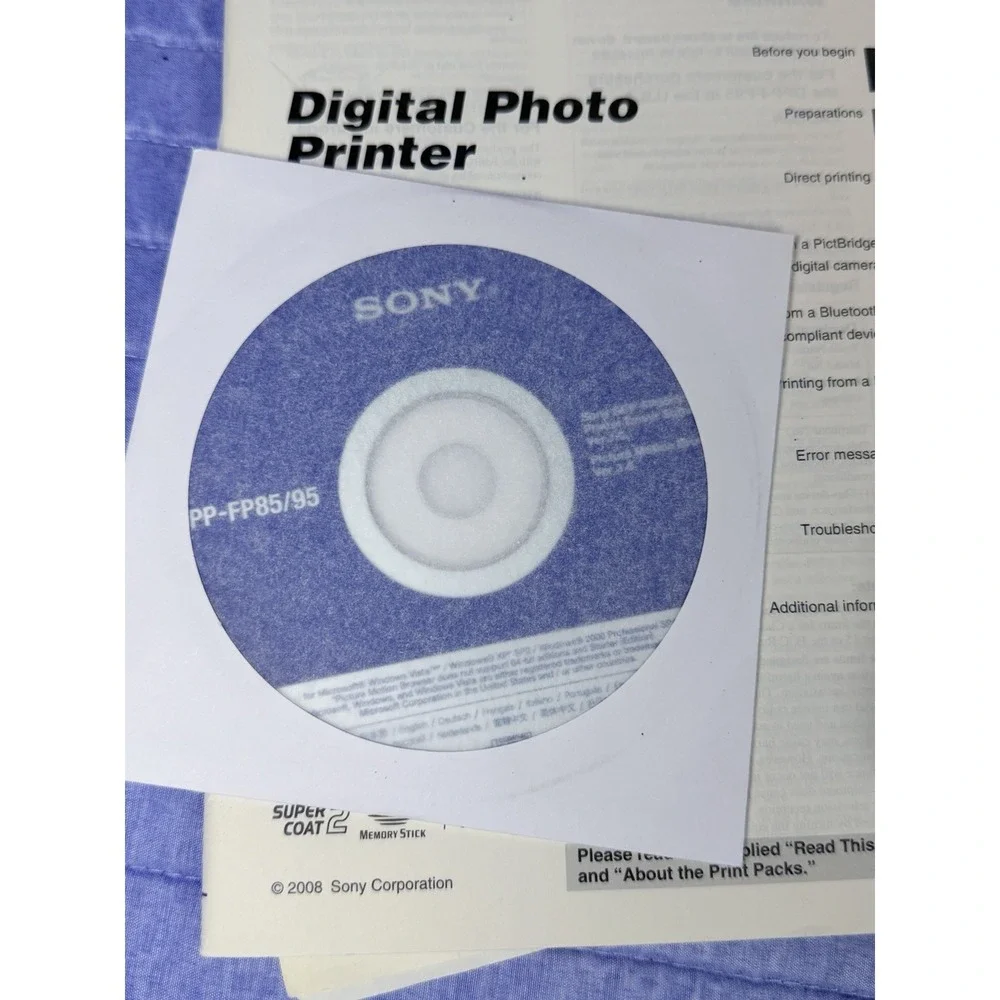 Sony DPP-FP95 Digital Photo Printer 3.6